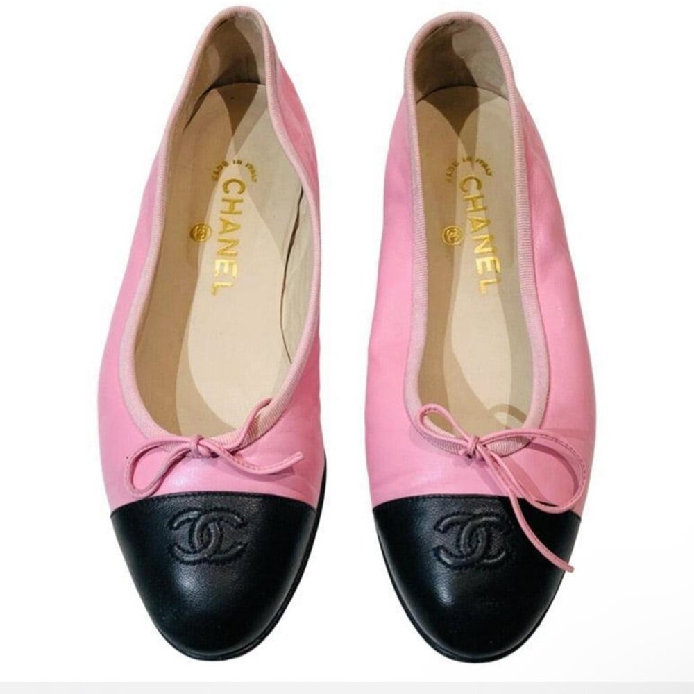 Vintage Pink Chanel Classic Flats